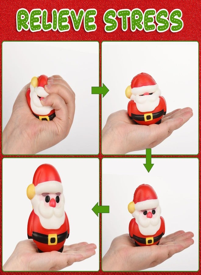 KFPPLXQ 8 Pack Christmas Squishy Toys Soft 4.5IN Christmas Squishies for Kids Includes Santa, Xmas Tree, Reindeer Snowman Decompression Stress Relief Hand Toy (4 Styles) - Image 4